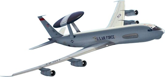 Academy USAF E-3G Sentry AWACS modellfly byggesett 1:144