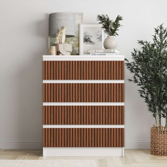 Selvklebende Klistremerker – Ikea Malm Dekaler / Velg Størrelse / Oljet Valnøtt