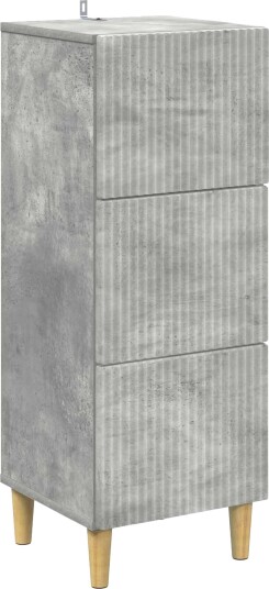 vidaXL Skuffeskap Betonggrå 33 x 34,5 x 90 cm Konstruert tre