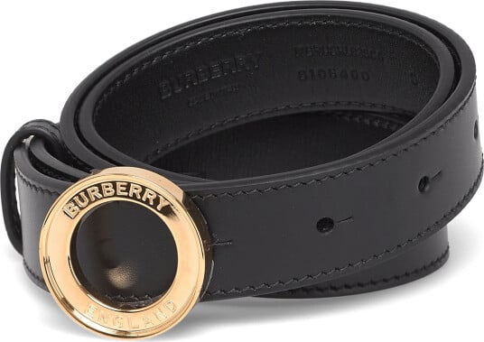 Burberry Lb Circ Icon 25Mm Belt Black S Burberry Lb Circ Icon 25Mm Belt Black S