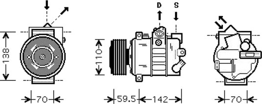 AC-kompressor DIEDERICHS DCK1034
