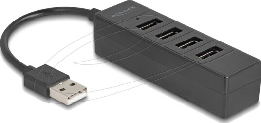 Delock Usb Hub 4 Port Usb 2.0 Med 4 X Usb Type-A-Kontakt Svart