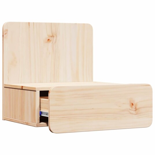 Vegghengt nattebord Brun 44 x 32.5 x 40 cm Massiv furu tre