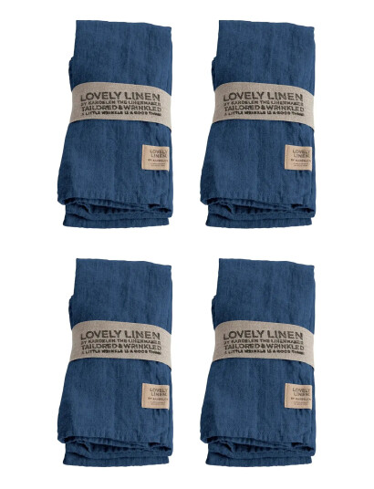 Lovely Linen Lovely Napkin (4-Pack) - Blue - 45X45CM