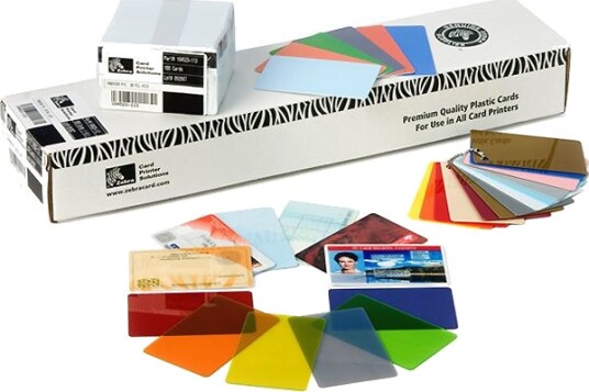 Zebra Polyvinylklorid Pvc 30 Mille Hvit Cr 80 Card 85.6 X 54 Mm 500 Kort Kort Med Siganturpanel For Zebra P110m