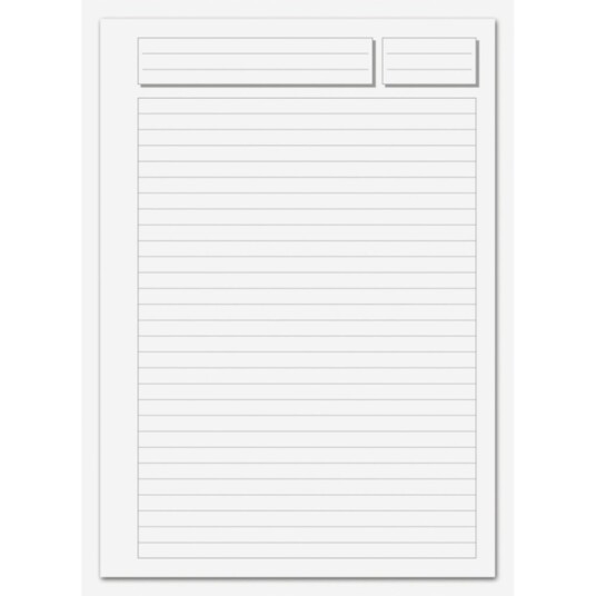 Konferanseblokk, 20 stk, A4 70g 10 blad linjert Konferanseblokk, 20 stk, A4 70g 10 blad linjert