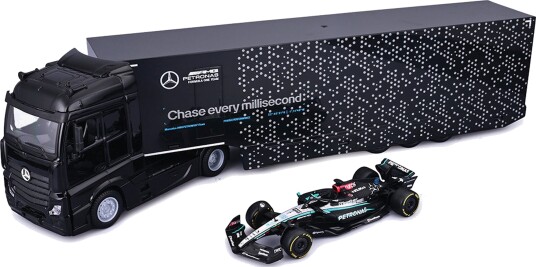 F1 Mercedes AMG Racing Transportsett med W15 Russell #63 1:43
