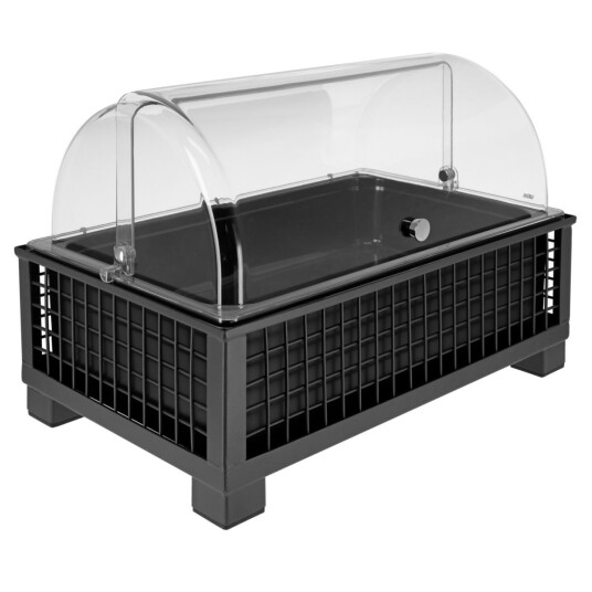 VEGA Buffetsystem komplett Portland 10 cm melamin svart GN 1/1; Størrelse GN 1/1, 55.4x35.2x29.9 cm (LxBxH); Antrasitt/Transparent/Hvit; Rektangulær