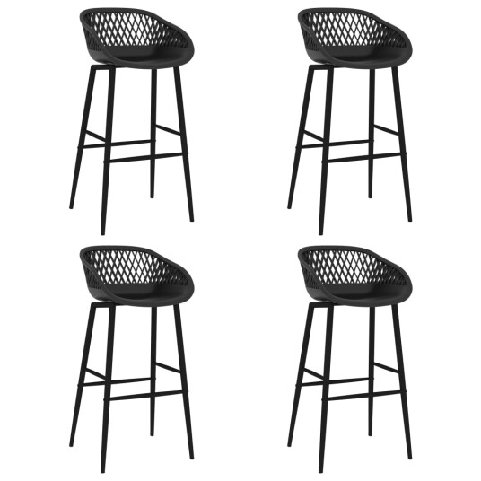 vidaXL Barstoler 4 stk svart vidaXL Barstoler 4 stk svart