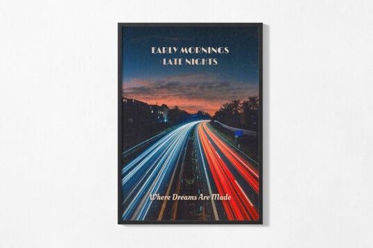 Plakat Tidlige morgener sene netter