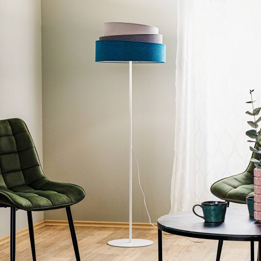 Duolla Gulvlampe Pastell Trio turkis/grå/lysegrå
