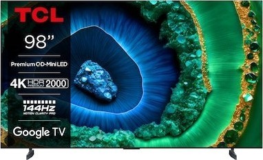 TCL 98" QLED Pro 4K Google TV med Mini-LED og Dolby Atmos 98C955 TCL 98" QLED Pro 4K Google TV med Mini-LED og Dolby Atmos 98C955