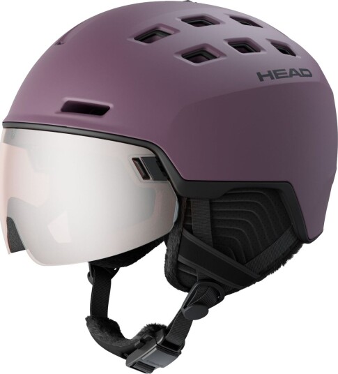 Head skihjelm med visir Rachel Dark Purple 56–59 cm