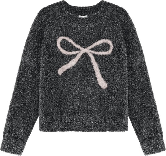 Minymo Pullover Knit W. Glitter Grey 116 Minymo Pullover Knit W. Glitter Grey 116