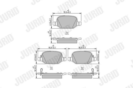 Bremseklosser JURID 573445J Bremseklosser JURID 573445J