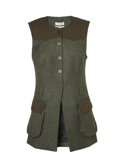 Chevalier Felisa Shooting Tweed Vest Women Misty Green 40W