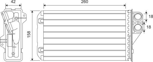 Varmeapparat register VALEO 811634