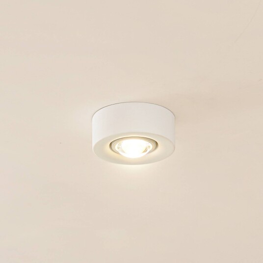 Lindby taklampe Levia 1 lyskilde Ø 14 cm hvit gips