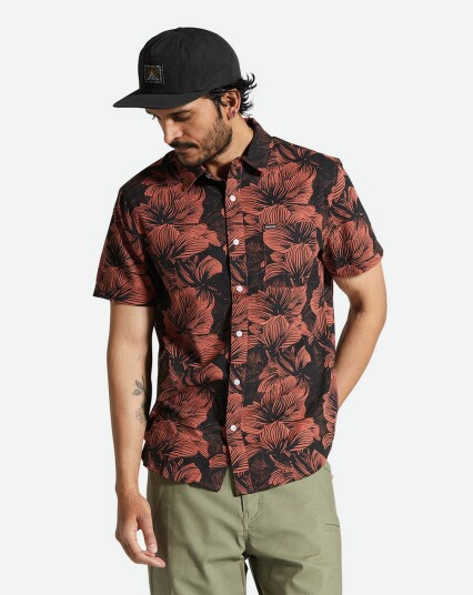 Brixton Charter Print S/S WVN Svart