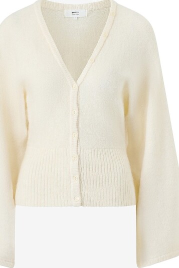 Gina Tricot Kardigan Fitted waist knitted cardigan Natur
