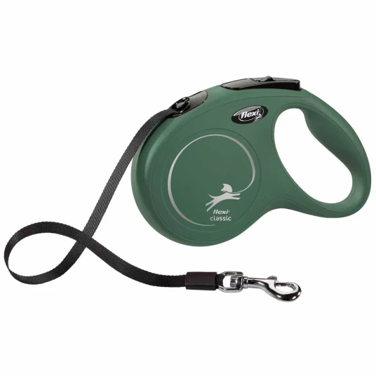 Flexi New Classic Hundebånd M 5m Olivengrønn 25kg Flexi New Classic Hundebånd M 5m Olivengrønn 25kg