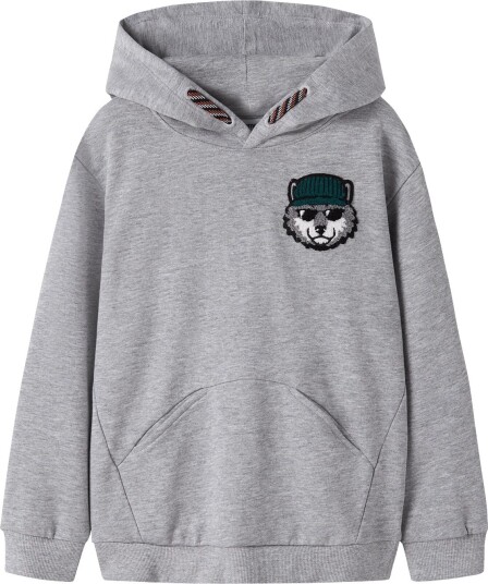 Name It Nkmosvald Ls Nreg Sweat Wh Bru Box GREY MELANGE 122 128 Name It Nkmosvald Ls Nreg Sweat Wh Bru Box GREY MELANGE 122 128