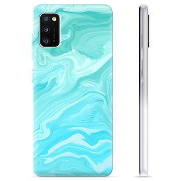 Samsung Galaxy A41 TPU-deksel Blå Marmor
