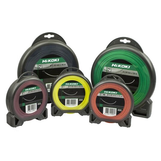 Hikoki Tråd rund 3,0mm 28m gul skog/hage Hikoki Tråd rund 3,0mm 28m gul skog/hage