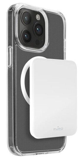 Puro Mini Power Bank 4200 mAh med MagSafe og USB-C i Hvit