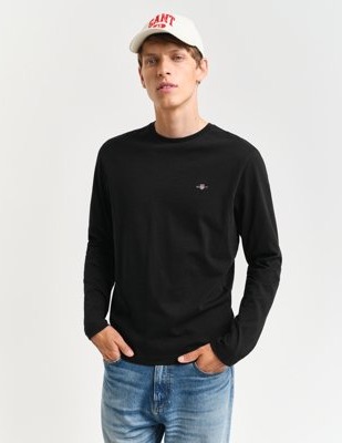 Gant Shield langermet t-skjorte BLACK M Gant Shield langermet t-skjorte BLACK M