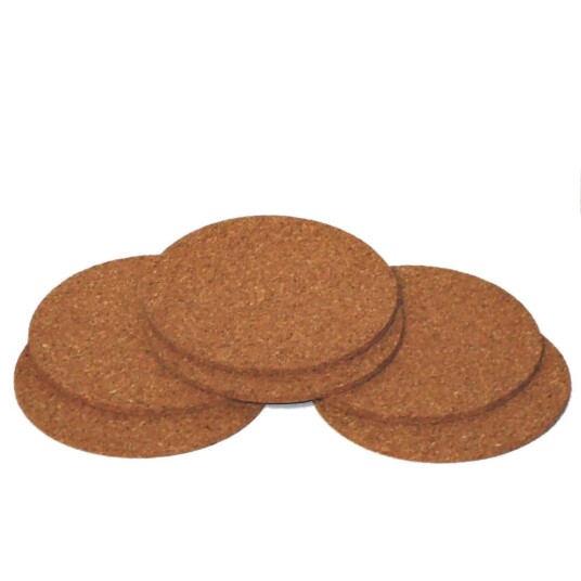 Drikkebrikke i kork 9cm 6-pakning Drikkebrikke i kork 9cm 6-pakning