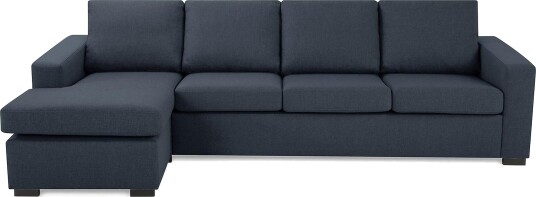 Crazy 4 seters Vendbar L formet Sjeselongsofa i Stoff Blå