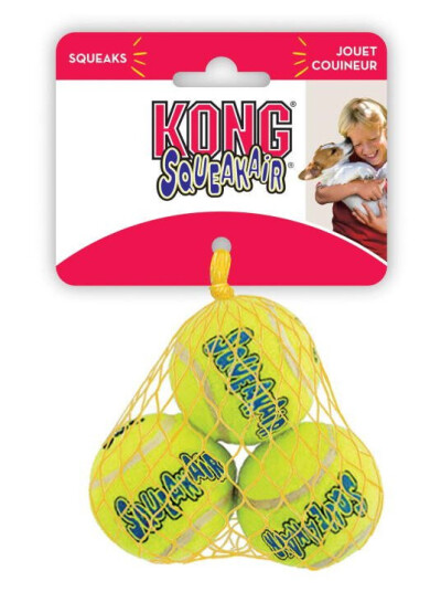 3Pack Kong Air Dog Squeaker Tennisball