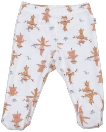Joha Scarecrow Leggings Med Fot I Ull/bambus Off White/ Peach Joha Scarecrow Leggings Med Fot I Ull/bambus Off White/ Peach