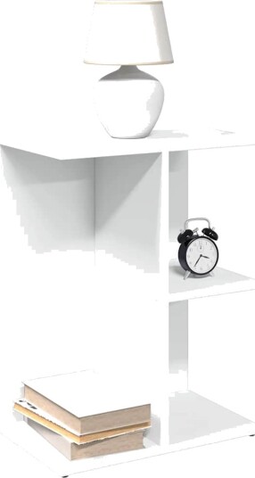  Nattbord hvit 46,5x29x61 cm konstruert tre 8721158575296