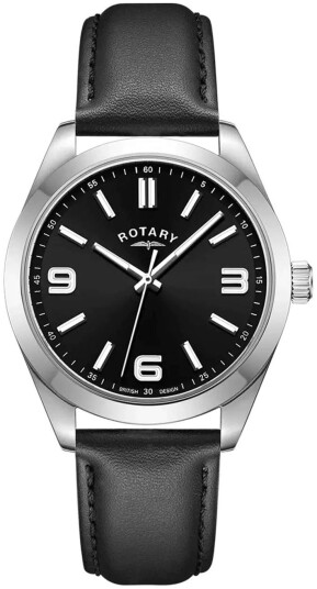 Rotary Herreklokke GS05770/04 Heritage Sort/Lær Ø40 mm Rotary Herreklokke GS05770/04 Heritage Sort/Lær Ø40 mm