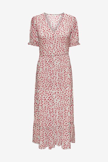 Only Maxikjole onlChianti S/S Long Dress Wvn Hvit
