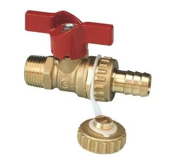 Pettinaroli Hose union ball valve with cap base 1/2"m x 3/4"m tail Pettinaroli Hose union ball valve with cap base 1/2"m x 3/4"m tail