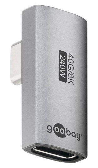 USB-C 4.0 adapter med 90° rotert vinkel - 240W / 40Gbps / 8K