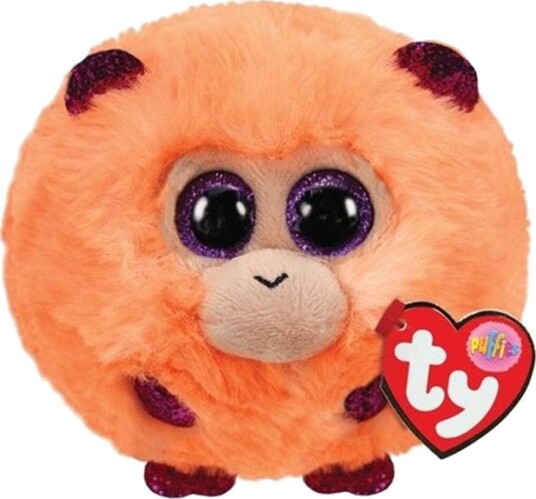 Ty Beanie Puffies Ape Myk Og Fluffy Kosedyr Oransje 3+ år