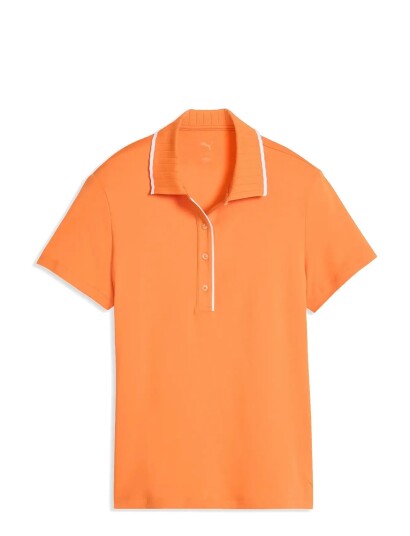 PUMA Golf W Cloudspun Bridges Ss Polo Orange XXL