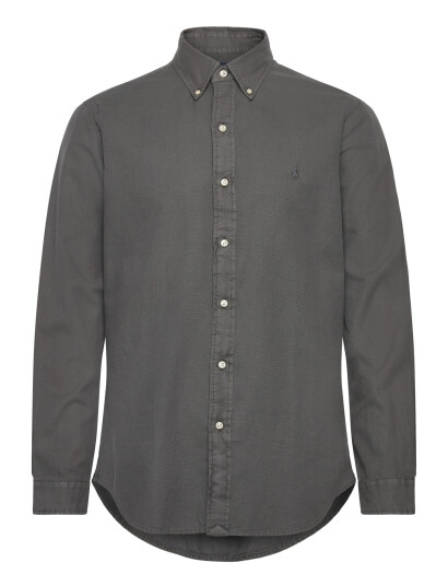 Polo Ralph Lauren Custom Fit Textured Dobby Shirt - Grey - XS Polo Ralph Lauren Custom Fit Textured Dobby Shirt - Grey - XS