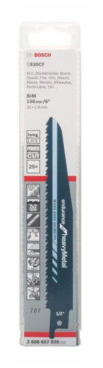 Tigersagblad Bosch S 930 CF; 150 mm; 25 stk