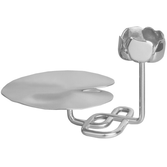 Hilke Collection Ninfea No.2 Forkrommet messing lysestake 21 cm Hilke Collection Ninfea No.2 Forkrommet messing lysestake 21 cm