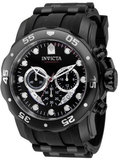 Invicta Herreklokke 37231 Pro Diver Sort/Stål Ø48 mm