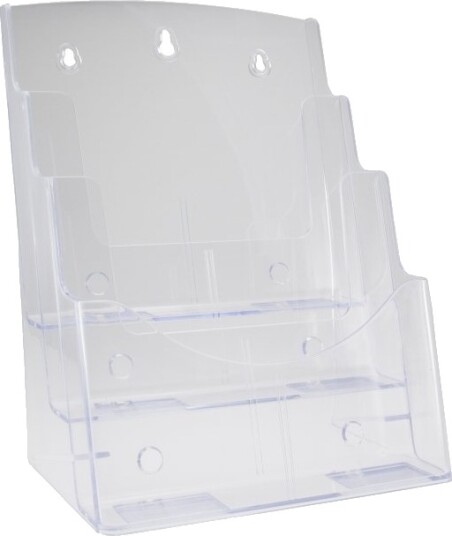 Brochure Holder Bnt A4 3 Rum Til Bord/Væg Transparent Brochure Holder Bnt A4 3 Rum Til Bord/Væg Transparent