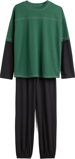 GAP Kids Recycled Colorblock Pj Set   MAP GREEN 437   152