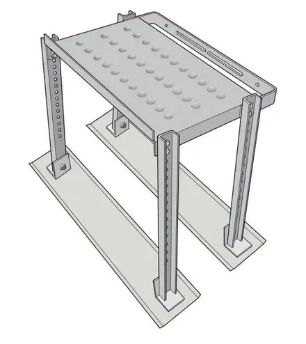 M25-1 Feieplattform Stålpipe - for rund over tak H:inntil 65cm