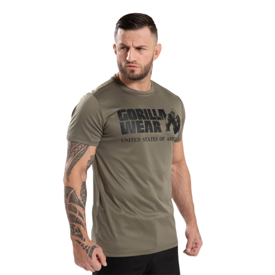 Classic Training T Shirt Army Green Grön Large