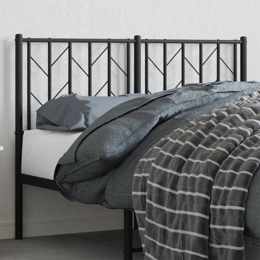 Sengegavl i metall svart 120 cm 8721012250017